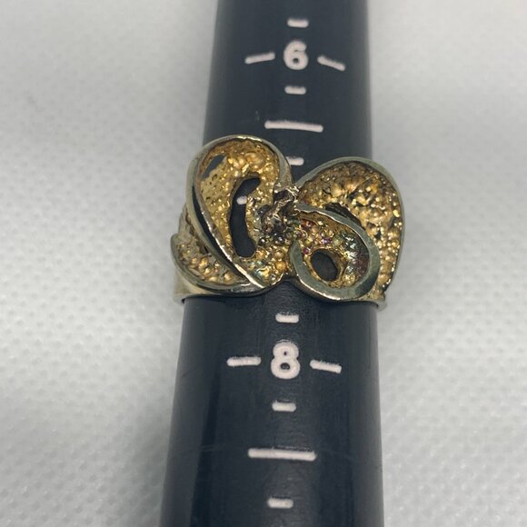 Vintage Salesman Sample Men's Lot of 4  ELECTRO PLATED Rings UNMARKED(7.25) - Picture 4 of 7